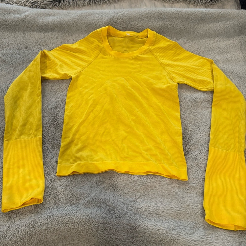 lululemon athletica Yellow Long Sleeve Top